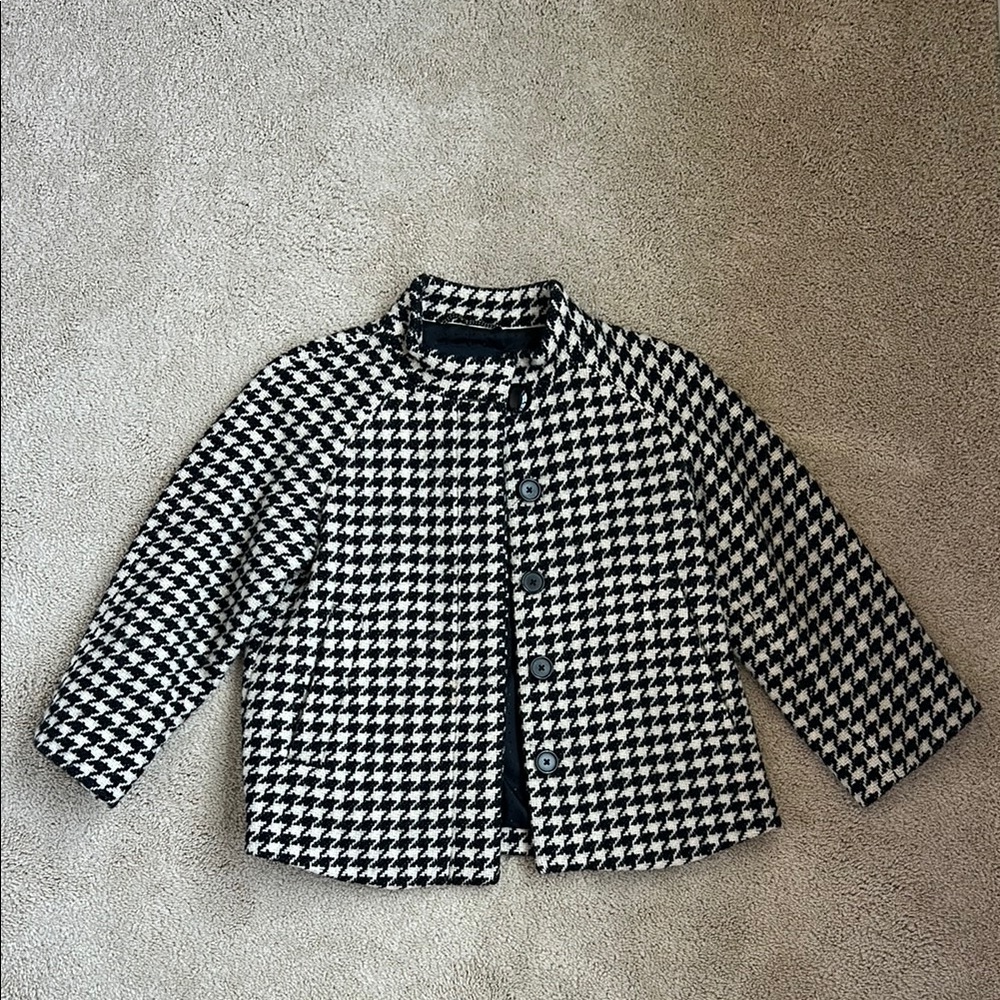 Black & White Banana Republic Houndstooth Jacket, XS - Picture 1 of 5